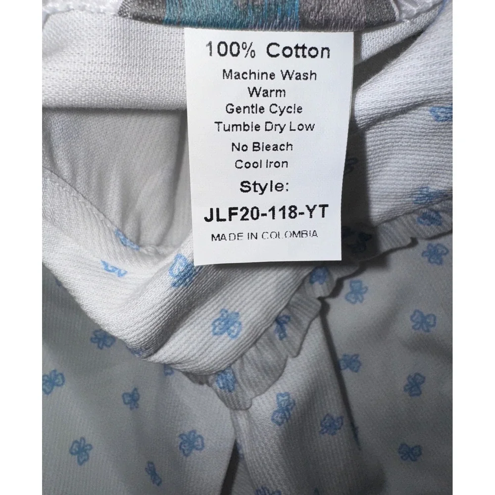 James‎ & Lottie Girls Blue Bows Long Sleeve Top & CeCe Skirt Set Size 7 NEW